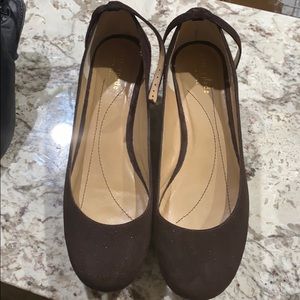 Kate Spade Brown Suede Round Toe Platforms